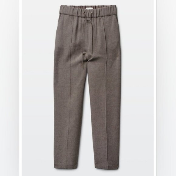 Aritzia Wilfred Joudin Wool Viscose Wide Leg Cropped Trouses Pants Size M - Picture 4 of 5